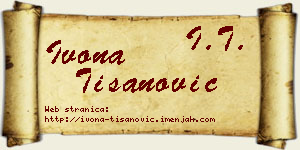 Ivona Tišanović vizit kartica